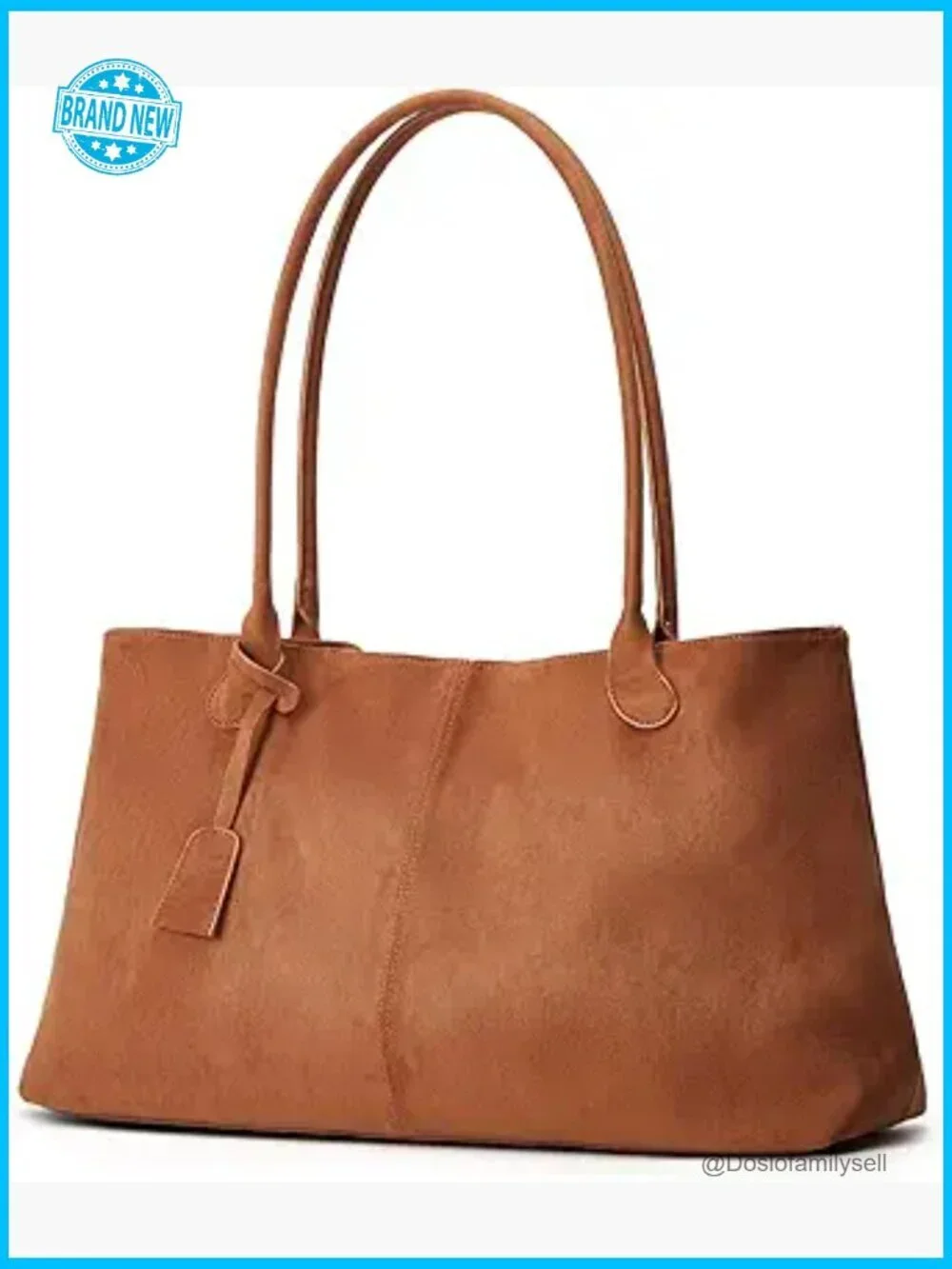 Retro Faux Suede Hobo Shoulder Bag Large Capacity Tote Satchel Purse